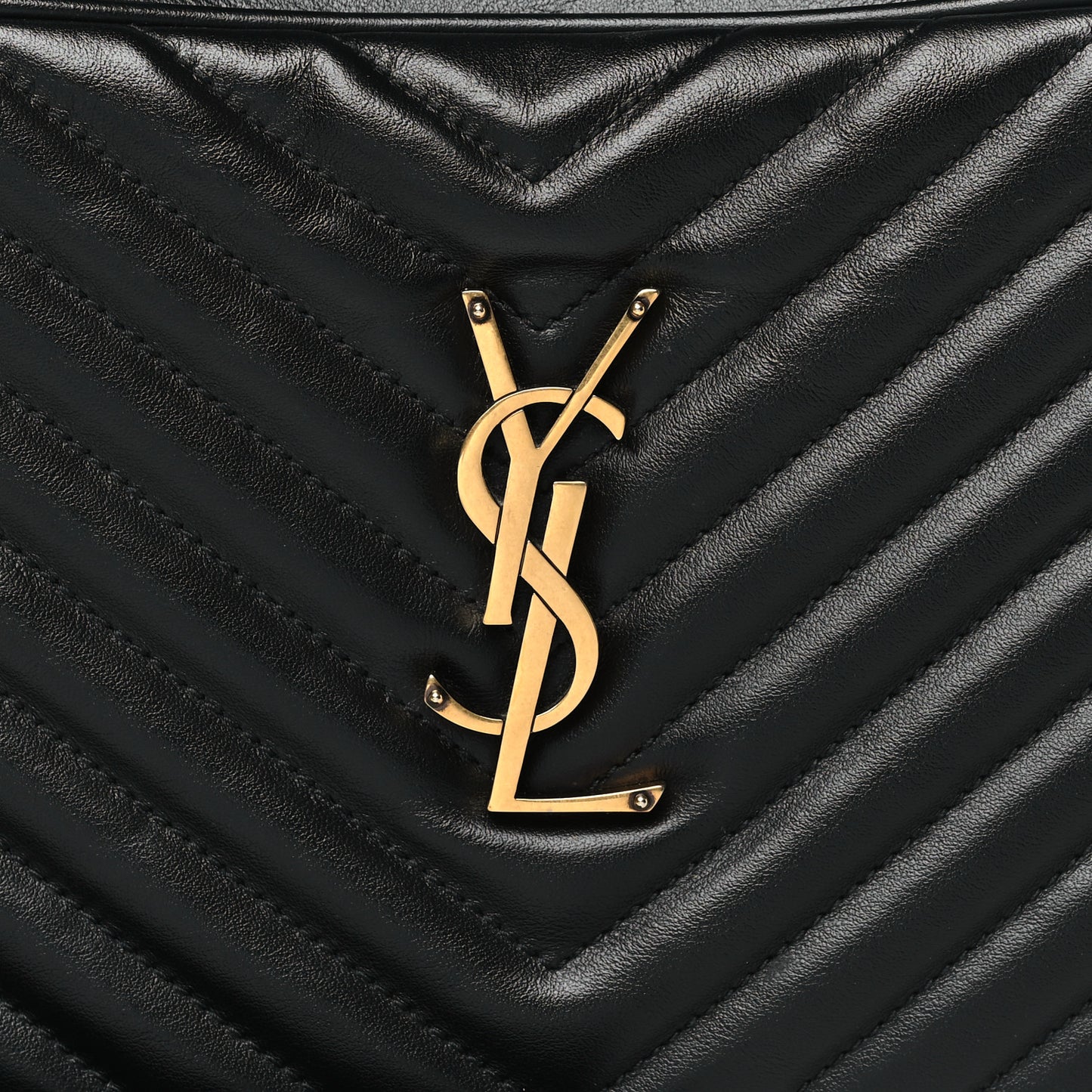 Calfskin Matelasse Monogram Lou Camera Bag Black