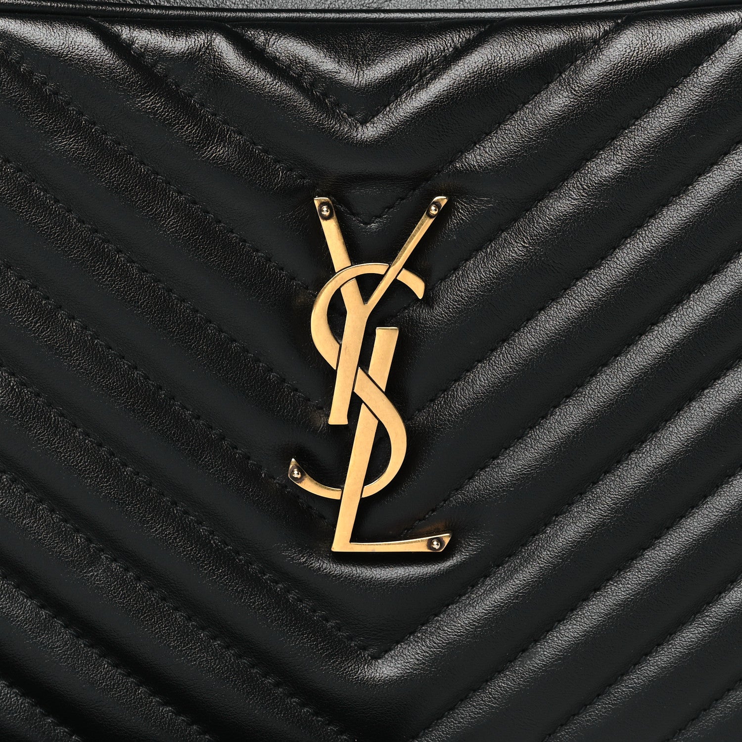 Saint Laurent Calfskin Matelasse Monogram Lou Camera Bag Black 9 of 11