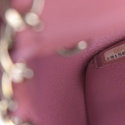Chanel Lambskin Quilted Valentine Charms Mini Rectangular Flap Pink 9 of 9
