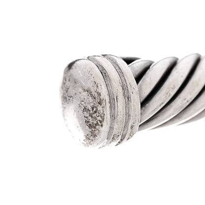 David Yurman Sterling Silver 18K White Gold Diamond 5mm Cable Classics Station Bracelet 4 of 4