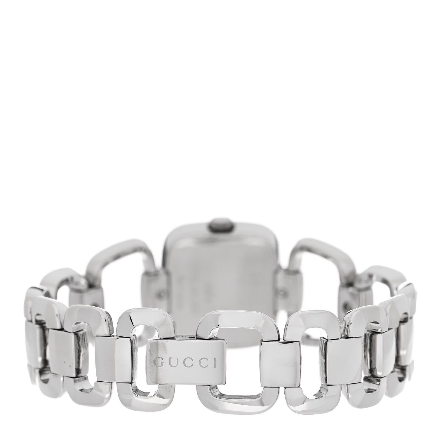 Gucci Stainless Steel Diamond 24mm G-Gucci Square Quartz Watch Brown 3 of 4