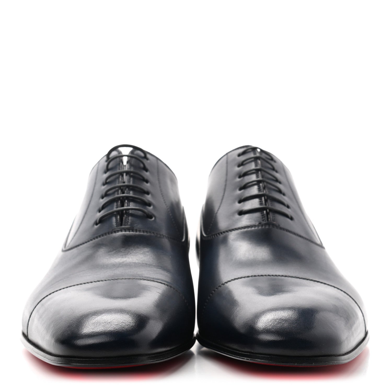Christian Louboutin Calfskin Mens Greggo Flat Oxfords 41 Navy 2 of 7