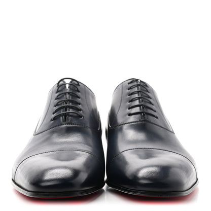 Christian Louboutin Calfskin Mens Greggo Flat Oxfords 41 Navy 2 of 7
