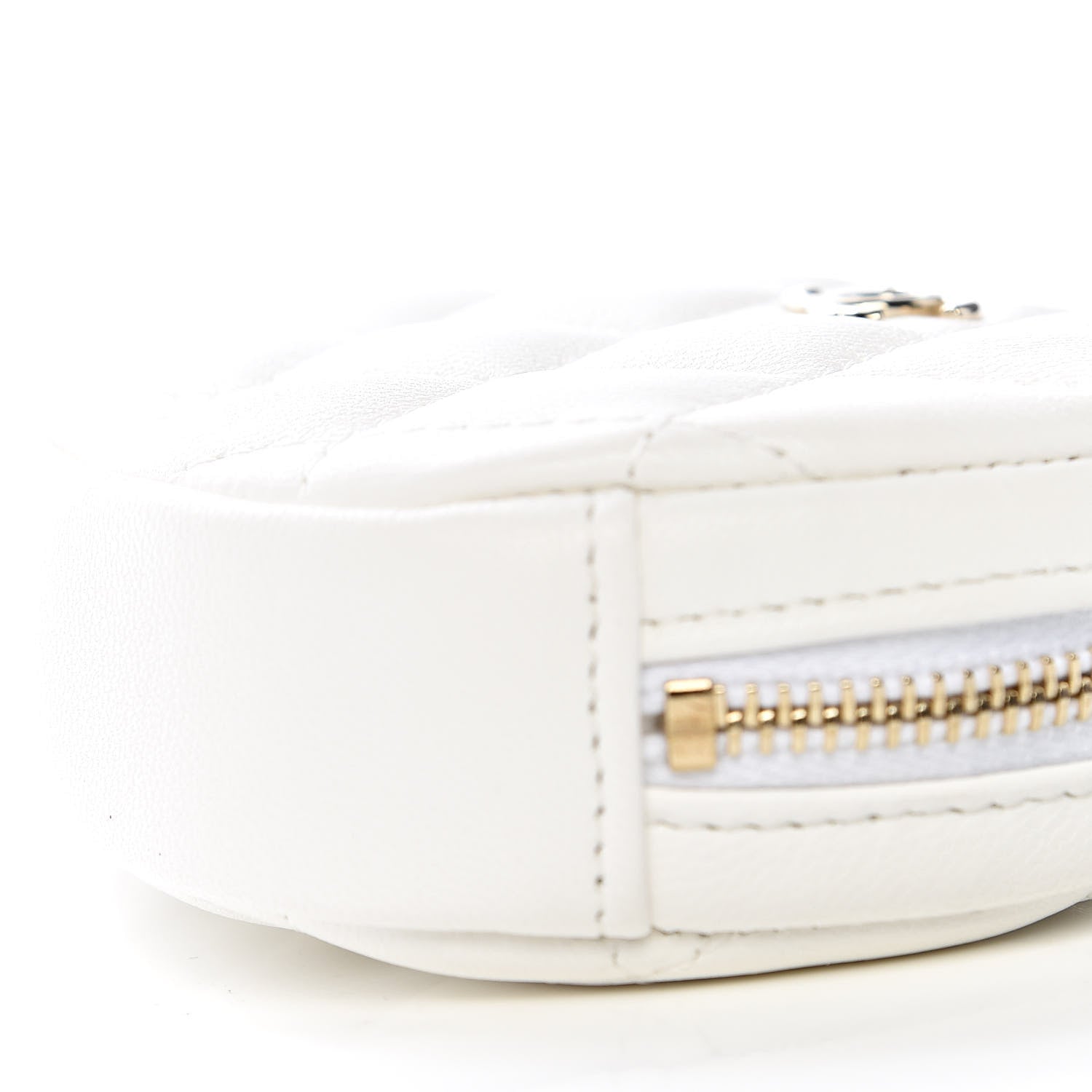 Chanel Lambskin Quilted Coin Purse White 7 of 7