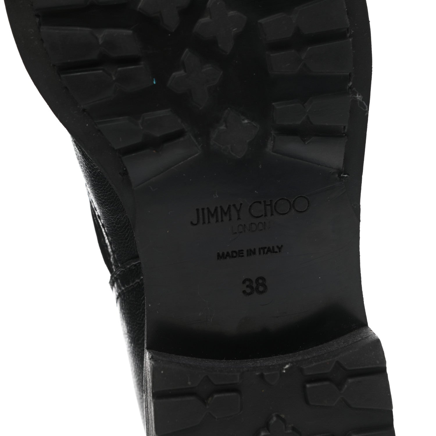 Jimmy Choo Lambskin Biker Boots 38 Black 6 of 8