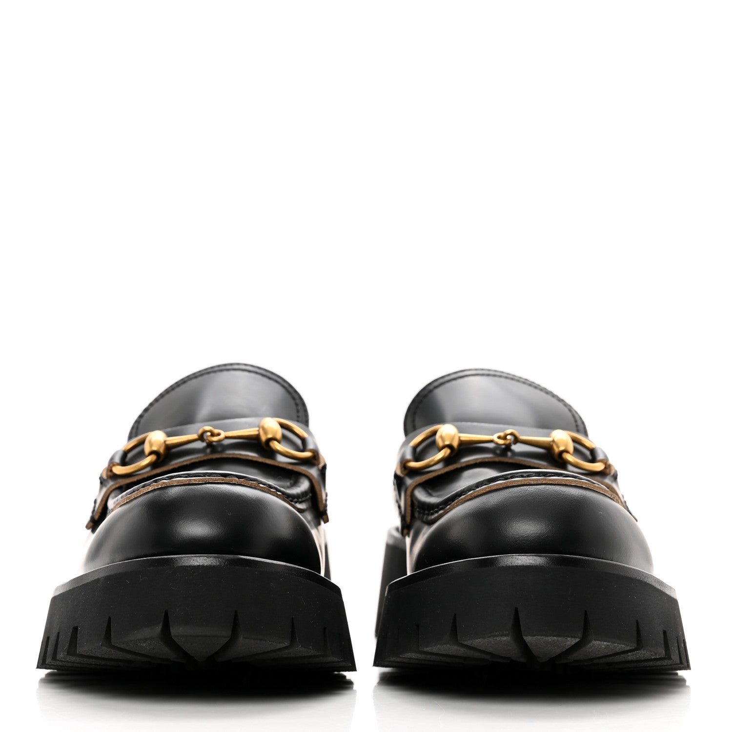 Gucci Cordovan Lux Womens Harald Horsebit 25mm Platform Loafers 37 Black 2 of 9