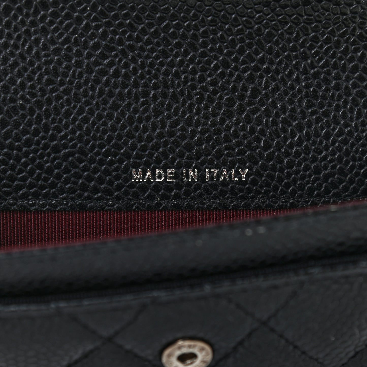 Caviar Quilted Flap Card Holder Black