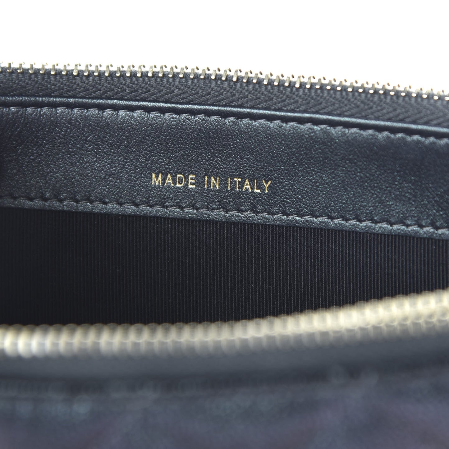 Iridescent Caviar Quilted Small Clutch With Chain Black