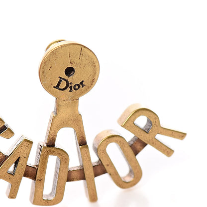 Christian Dior Metal J'Adior Earrings Aged Gold 4 of 5