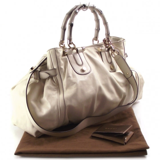 Gucci Leather Pop Bamboo Handle Tote 3 of 12