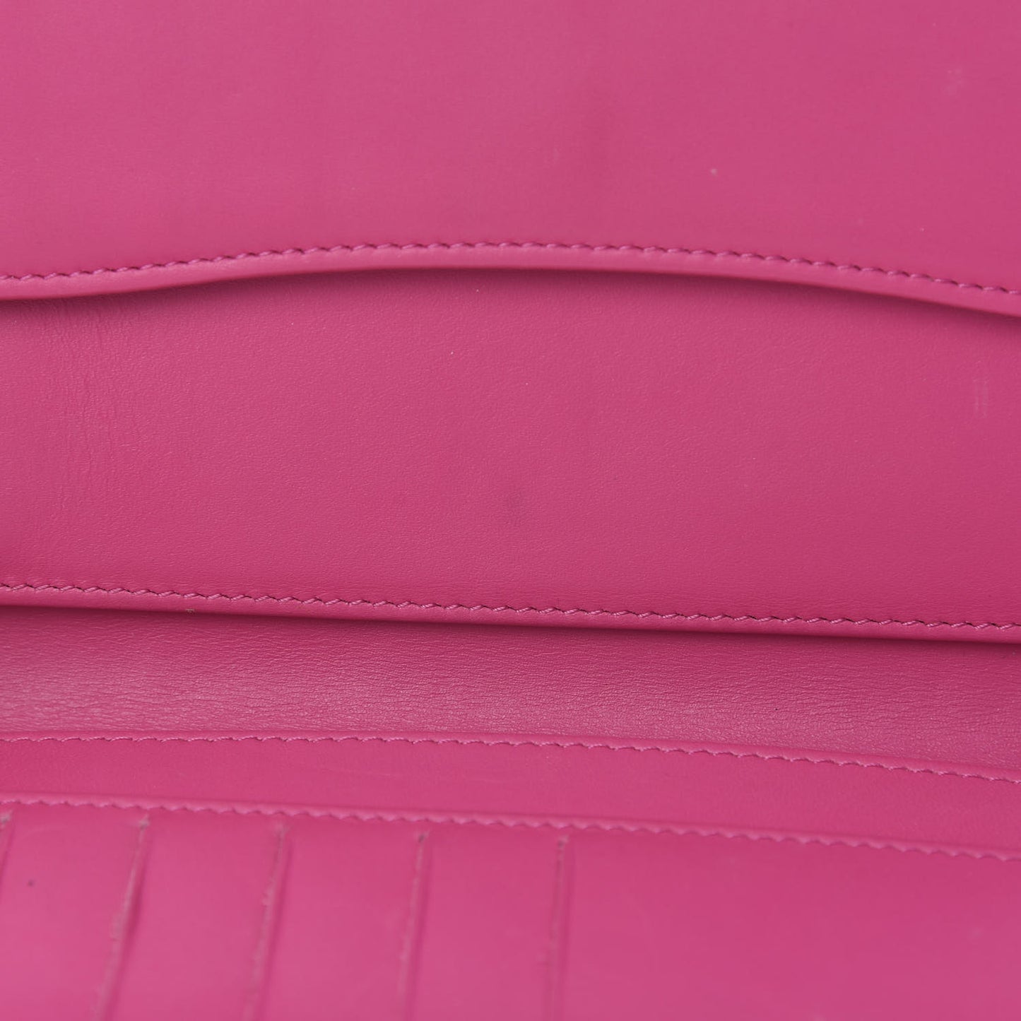 Iridescent Caviar Quilted Large Flap Wallet Pink