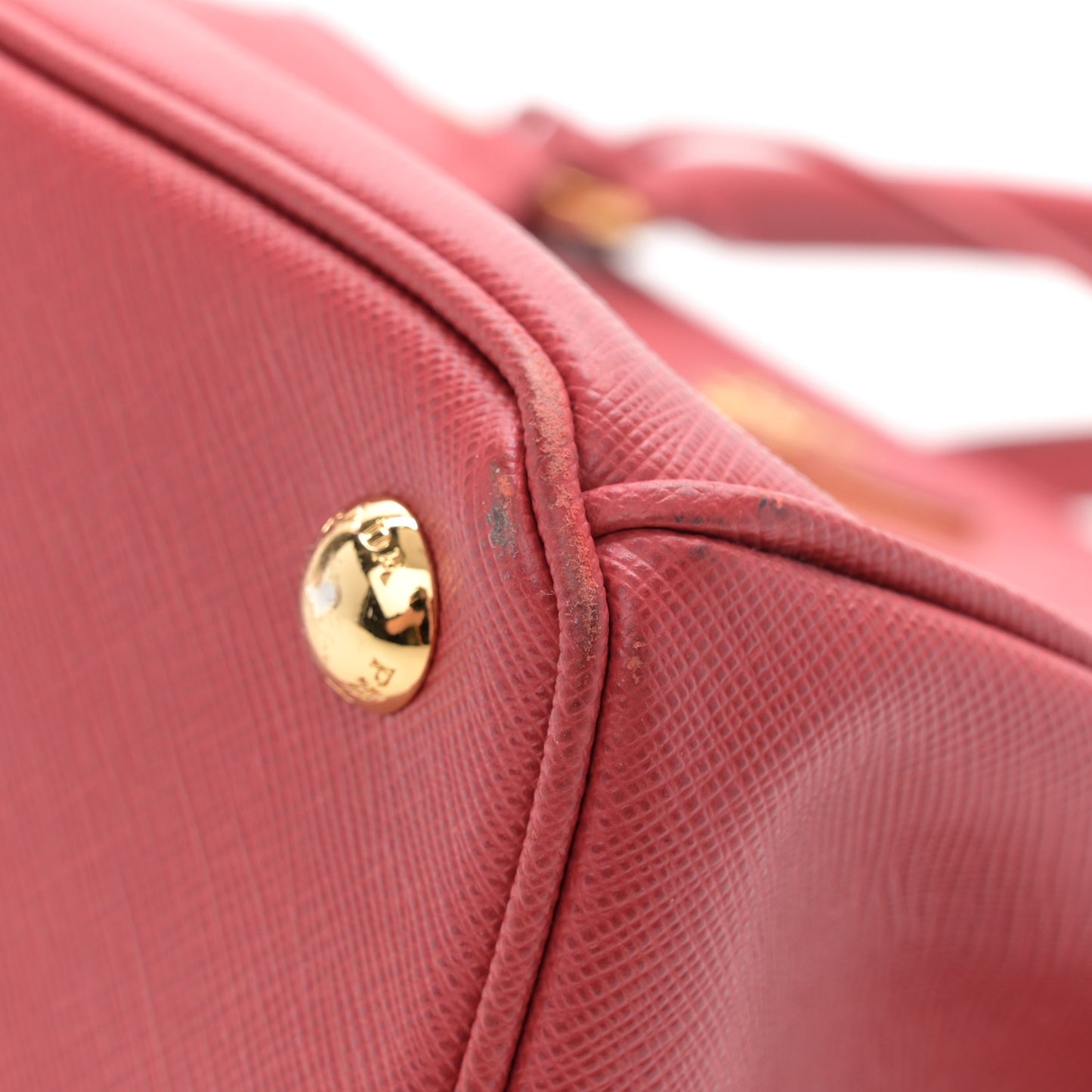 Saffiano Lux Small Galleria Double Zip Tote Fuoco