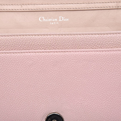 Christian Dior Grained Calfskin Diorama Wallet on Chain Pouch Rose Poudre 14 of 20