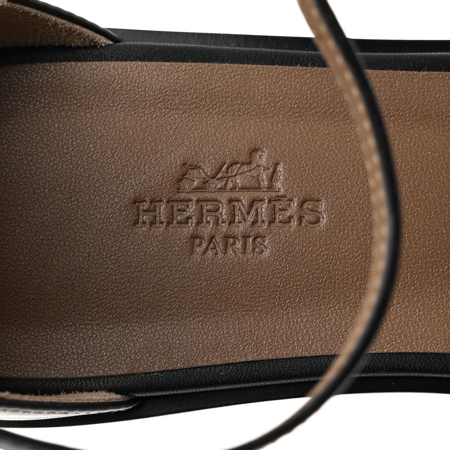 Hermes Calfskin Santorini Sandals 39 Black 6 of 8