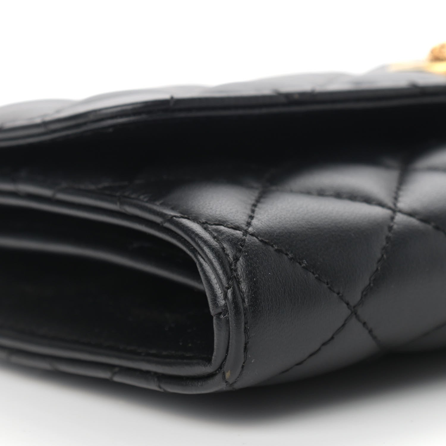 Versace Lambskin Quilted Medusa Wallet On Chain Crossbody Black 7 of 11