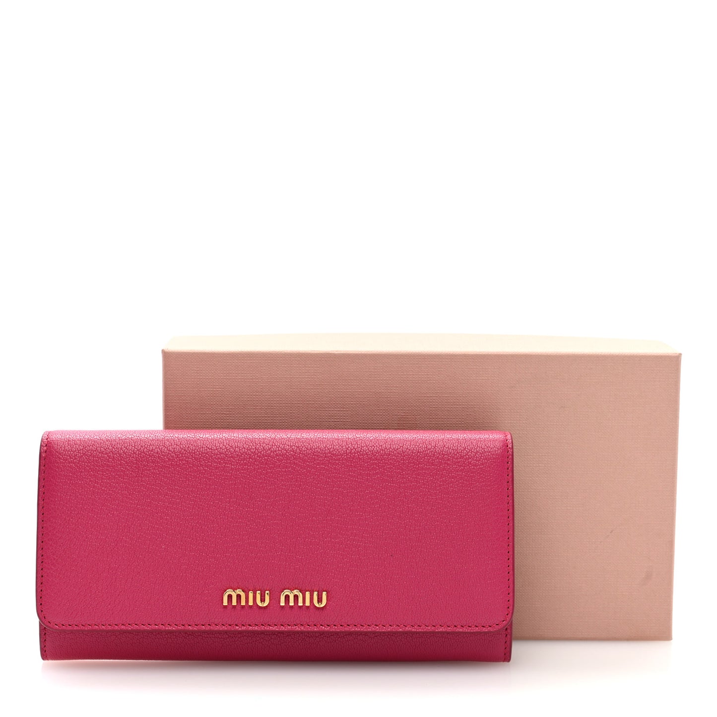 Goatskin Madras Flap Wallet Peonia