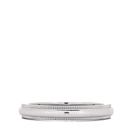 Tiffany Platinum 3mm Milgrain Wedding Band Ring 54 7 3 of 4
