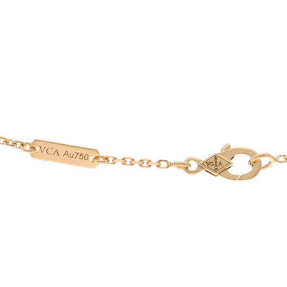 Van Cleef & Arpels 18K Yellow Gold Mother of Pearl Vintage Alhambra Pendant Necklace 4 of 5