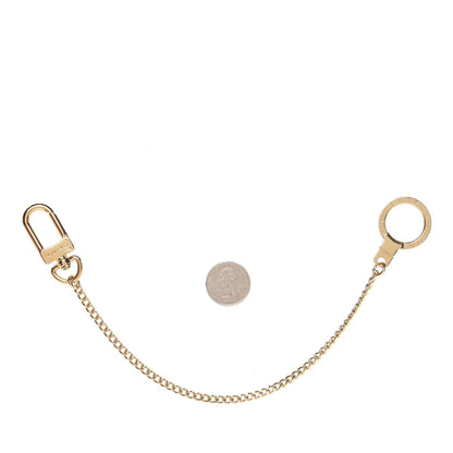 Louis Vuitton Metal Pochette Extender Key Ring Chain Gold 2 of 3
