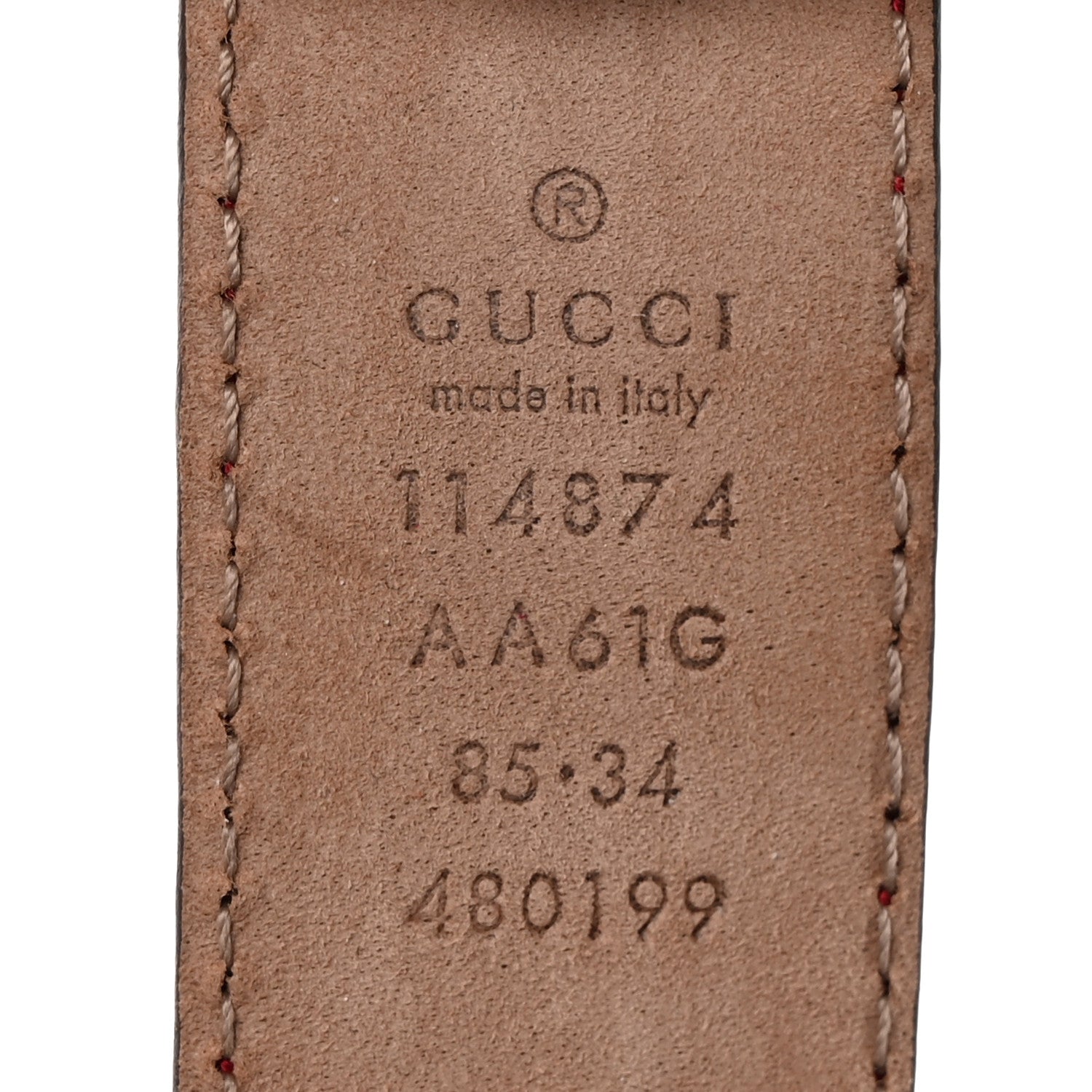 Gucci Guccissima Interlocking G Belt 85 34 Blossom 5 of 9