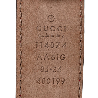 Gucci Guccissima Interlocking G Belt 85 34 Blossom 5 of 9