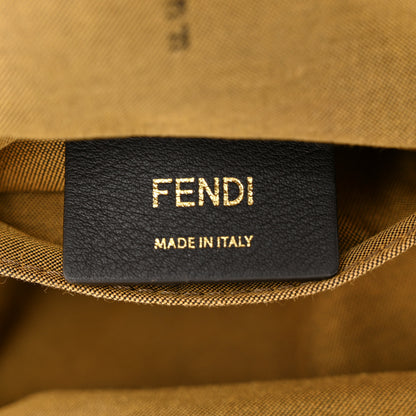 Fendi Intreccio Macrame Braided Shell Clutch Sand 6 of 10