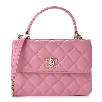 Chanel Lambskin Quilted Small Trendy CC Flap Dual Handle Bag Pink 1 of 11