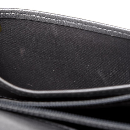 Chanel Lambskin Camellia Embossed Yen Wallet Black 14 of 26
