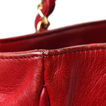 Chanel Lambskin Quilted Shoulder Bag Red 6 of 6