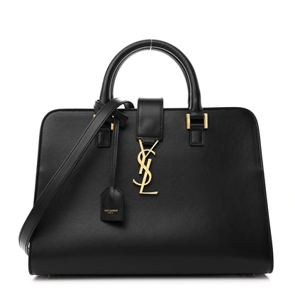 Saint Laurent Smooth Calfskin Monogram Cabas Black 1 of 10