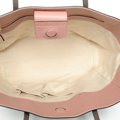 Gucci Dollar Calfskin Medium Swing Tote Grey Field Soft Pink 5 of 7