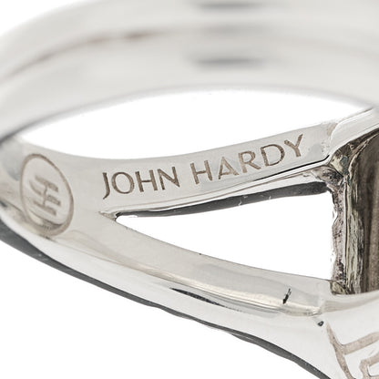 John Hardy Sterling Silver Green Amethyst Diamond 10mm Classic Chain Batu Ring 49 5 6 of 8