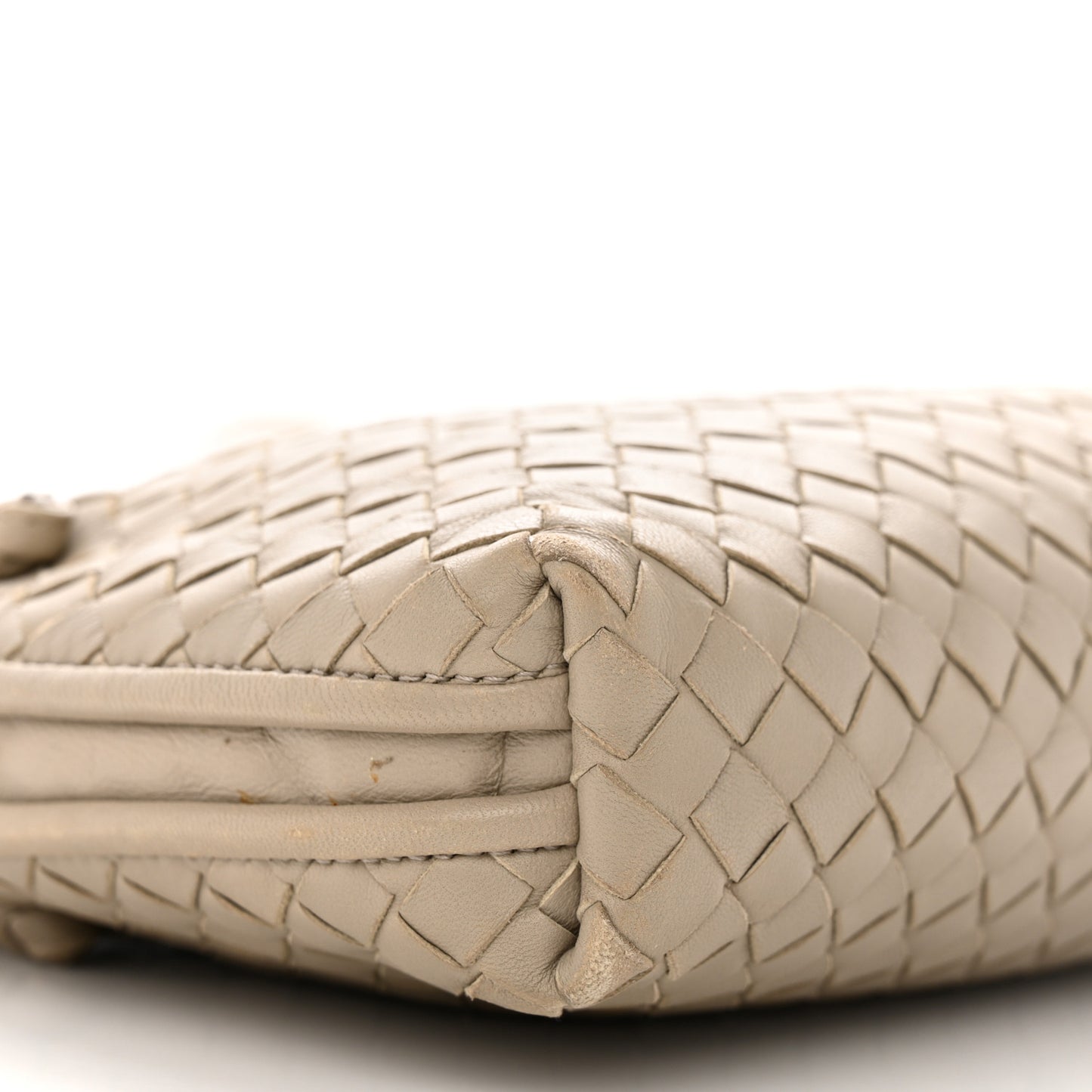 Nappa Intrecciato Nodini Crossbody Messenger Mink