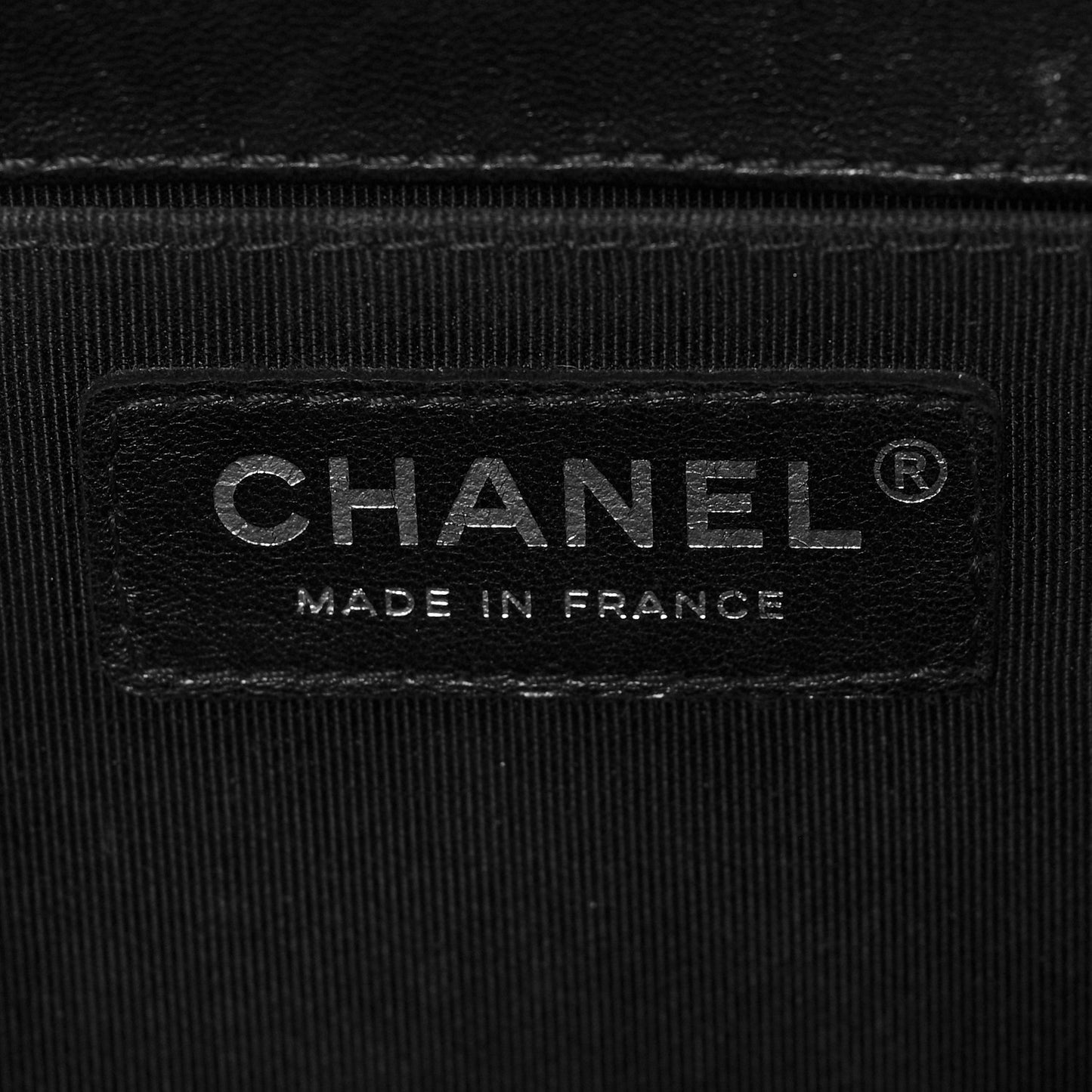 Lambskin Chevron Quilted Medium Boy Flap Black