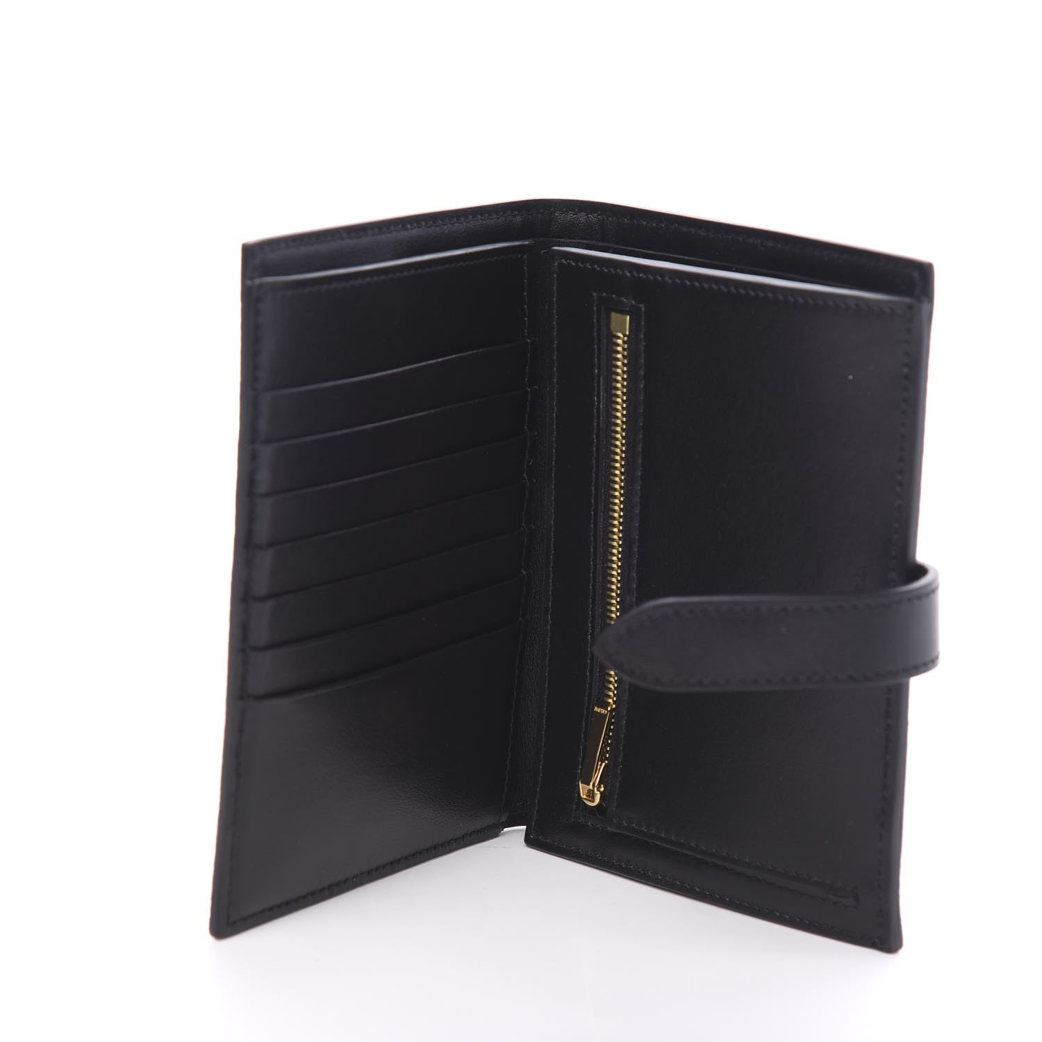 Celine Grained Calfskin Medium Multifunction Strap Wallet Black 4 of 6