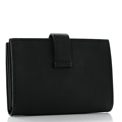 Hermes Epsom Bearn Card Holder Wallet Black 3 of 7
