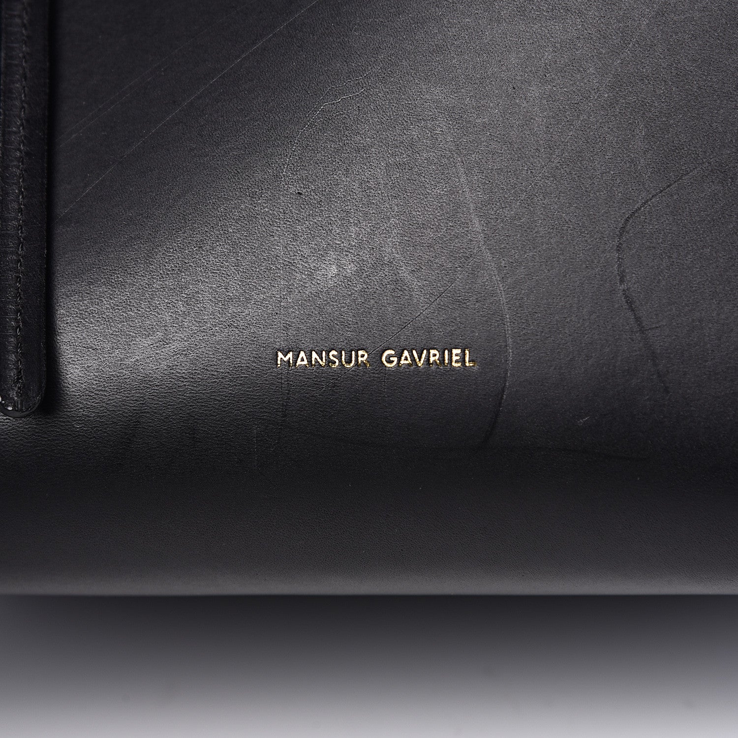 Mansur Gavriel Vegetable Tanned Calfskin Bucket Bag Black Flamma 6 of 17