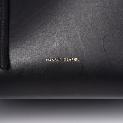Mansur Gavriel Vegetable Tanned Calfskin Bucket Bag Black Flamma 6 of 17