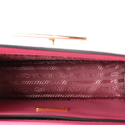 Prada Box Calfskin Triangle Embleme Flap Shoulder Bag Begonia 5 of 10