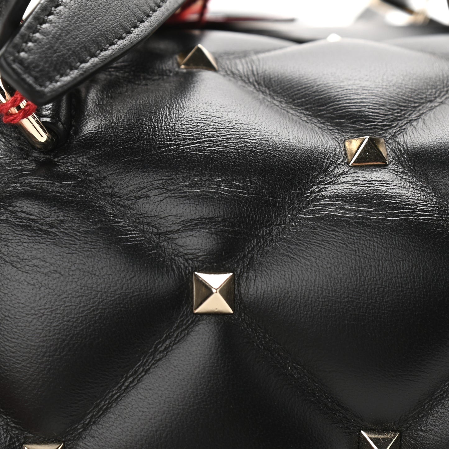 Nappa Mini Candystud Top Handle Bag Black