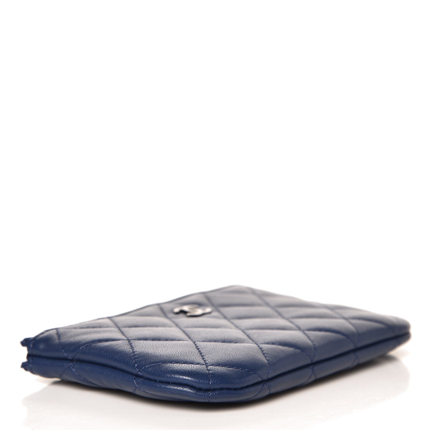 Chanel Lambskin Quilted Coin Purse Case Blue 4 of 8