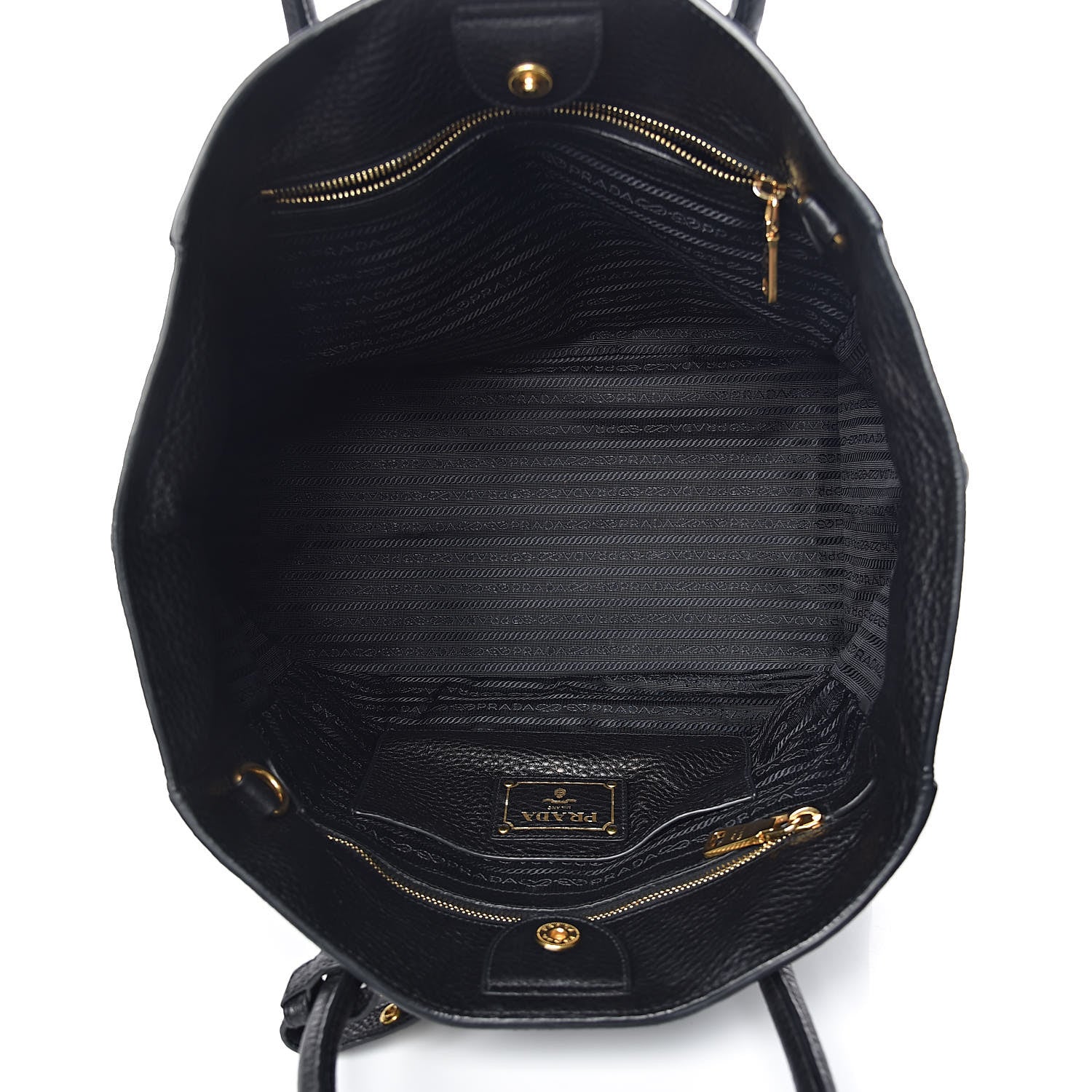 Prada Vitello Daino Tote Black 5 of 12