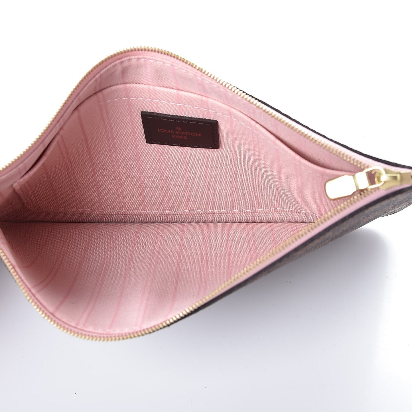 Damier Ebene Neverfull MM GM Pochette Rose Ballerine