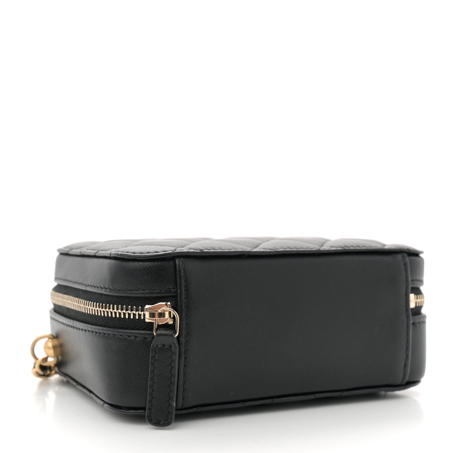 Chanel Lambskin Quilted CC Pearl Crush Camera Case Black 4 of 11