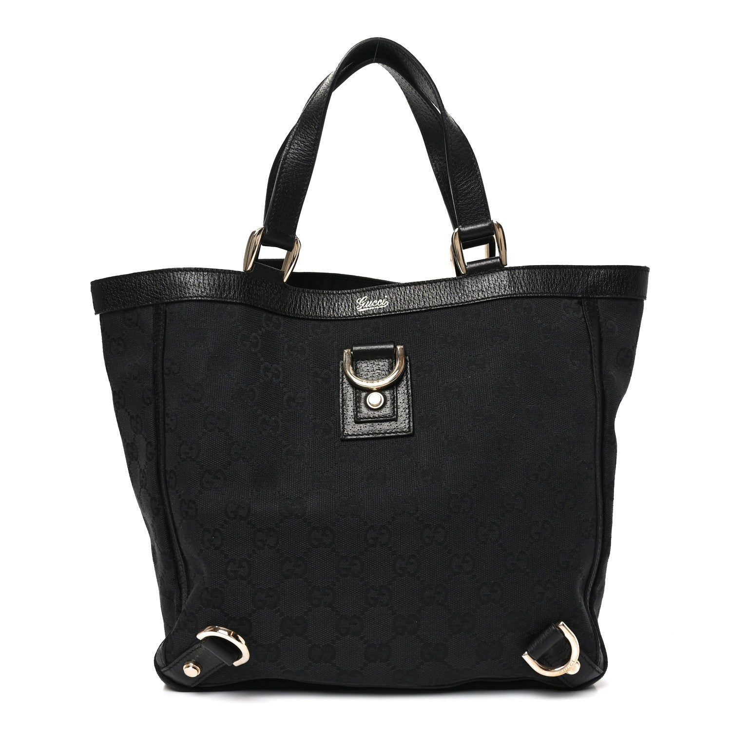 Gucci Monogram Small Abbey Tote Black 1 of 10