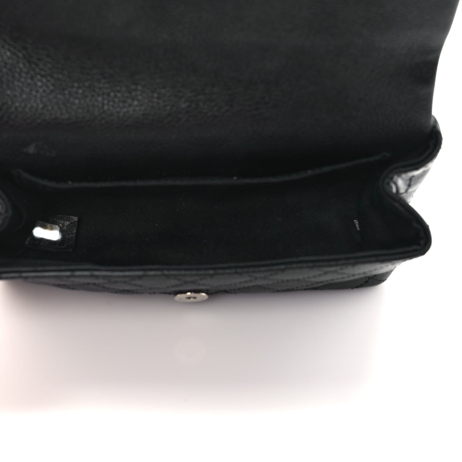 Chanel Grained Calfskin Quilted 2.55 Reissue Flap Belt Bag Clutch Black 5 of 12