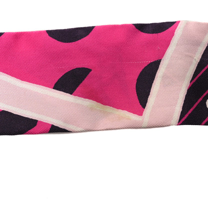 Hermes Silk Jeu de Soie Uniforme Twilly Rose Vif Black Rose 5 of 5