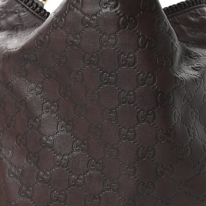 Gucci Guccissima Large Horsebit Chain Hobo Chocolate 8 of 10
