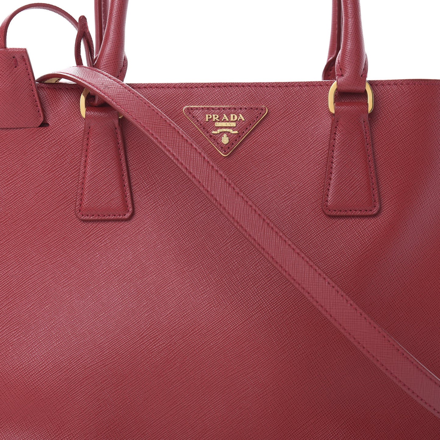 Saffiano Lux Medium Tote Fuoco