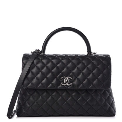 Chanel Caviar Quilted Medium Coco Handle Flap Black 1 of 10